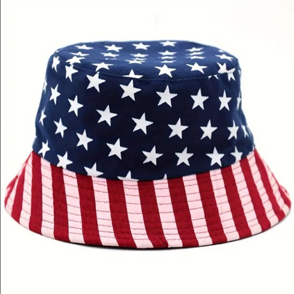 Reversible Red White & Blue Bucket Hat